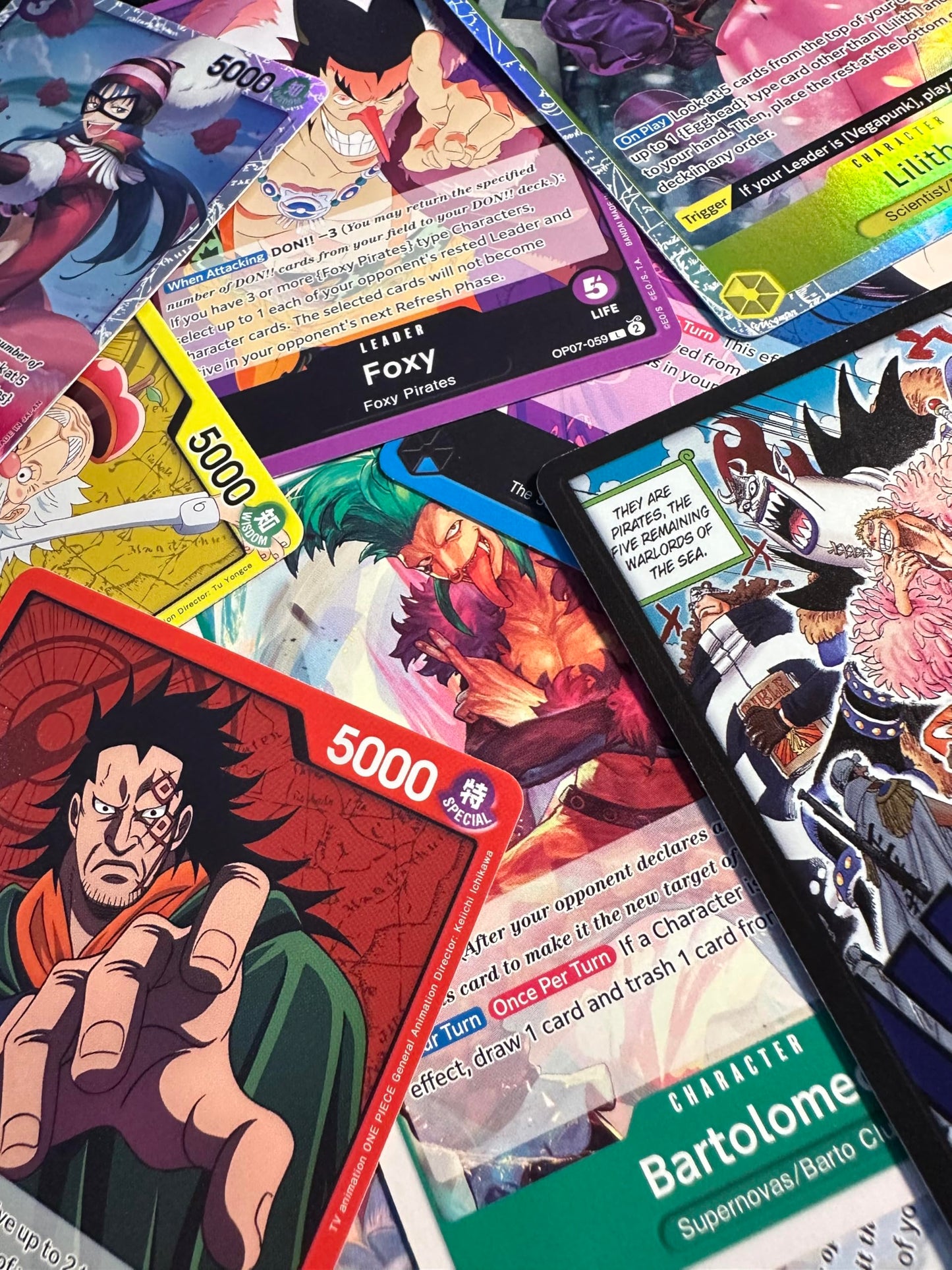 Generic One Piece Cards - 50 Card Lot with 5 Foils, Card Game Booster Box