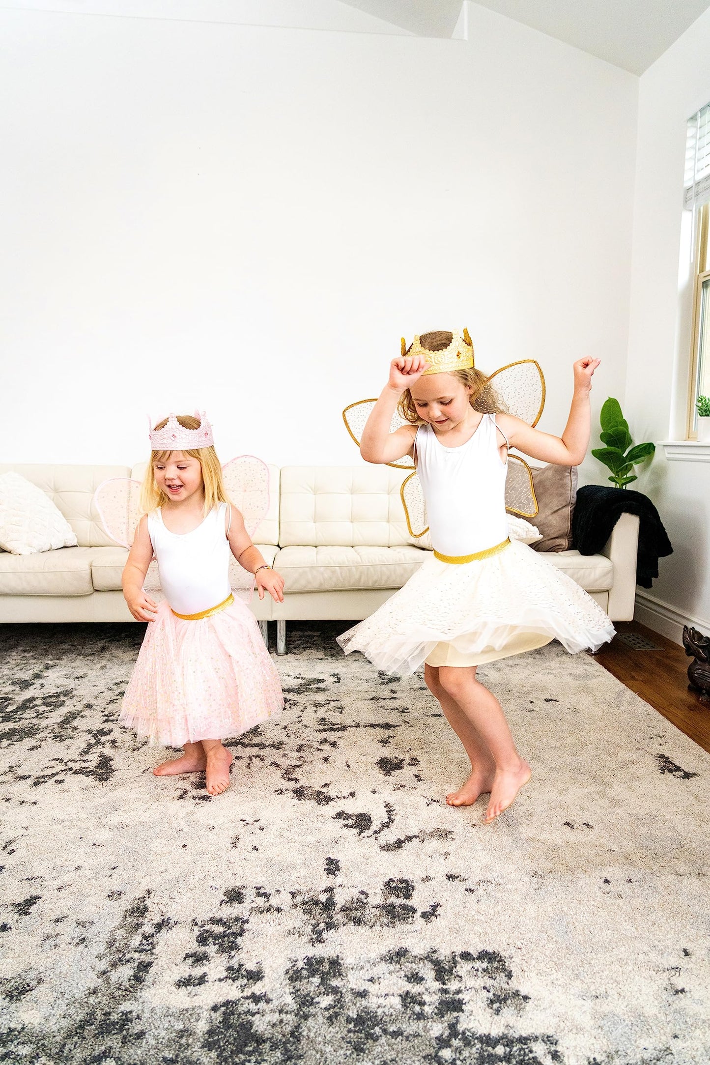 Little Adventures Shimmer Wings Costume Dress Up - Machine Washable Girl Pretend Play and Party Outfit (Gold)