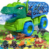 MAGICDINOSAUR Triceratops Truck Toy for Kids 3+ Years, Large Vehicle Carrier with Dinosaur Eggs, Jurassic Dinosaur Figures, Play