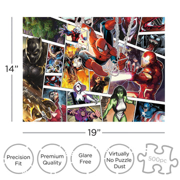 Aquarius Marvel Puzzle (500 Piece Jigsaw Puzzle) - Glare Free - Precision Fit - Officially Licensed Marvel Merchandise & Collect