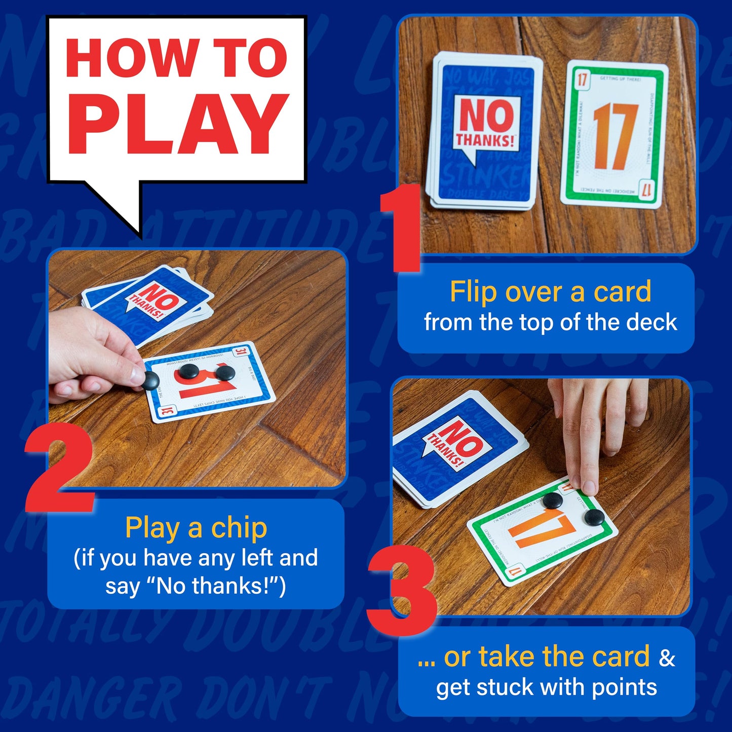Amigo Games No Thanks! The Play Or Pay Card Game – Avoid Taking Points In This Exciting & Simple Classic Card Game For Family Game Night – Perfect For Kids & Adults Ages 8 & Older
