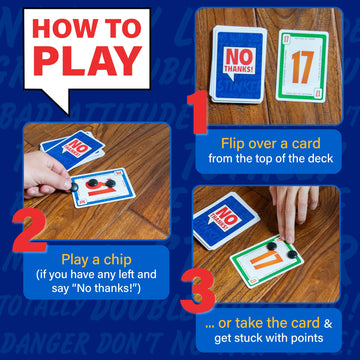 Amigo Games No Thanks! The Play Or Pay Card Game – Avoid Taking Points In This Exciting & Simple Classic Card Game For Family Game Night – Perfect For Kids & Adults Ages 8 & Older
