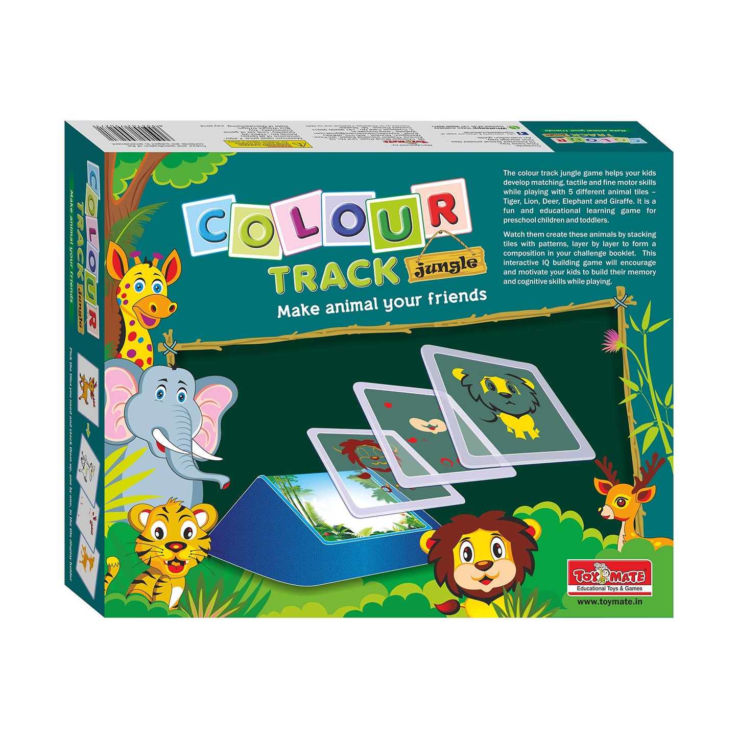 Toymate Colour Track Jungle - Super Fun Animal Puzzle - An Iq Building Game For 4 Years & Above