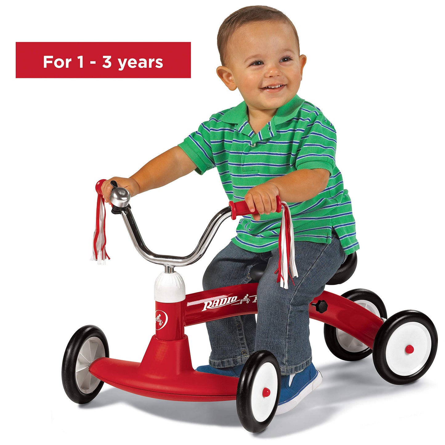 Radio Flyer Scoot-About Toddler Ride On Toy, Multi Color, 23.5 x 14.5 x 16.5, Ideal for Kids Ages 1-3