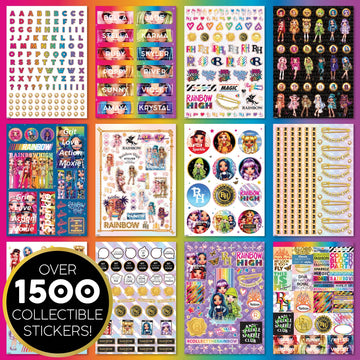 Rainbow High 1500+ Fashion First Stickers By Horizon Group Usa
