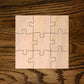 9 Piece Blank Wooden Puzzle, 1/4'' Thick, Crafting Puzzles, Blanks For Sublimination (8X8 Inch Puzzle)
