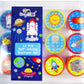 TINYMILLS 12 Pcs Outer Space Stamp Kit for Kids Party Favors Gods Galaxy Boys Girls Space Planetarium Birthday Party