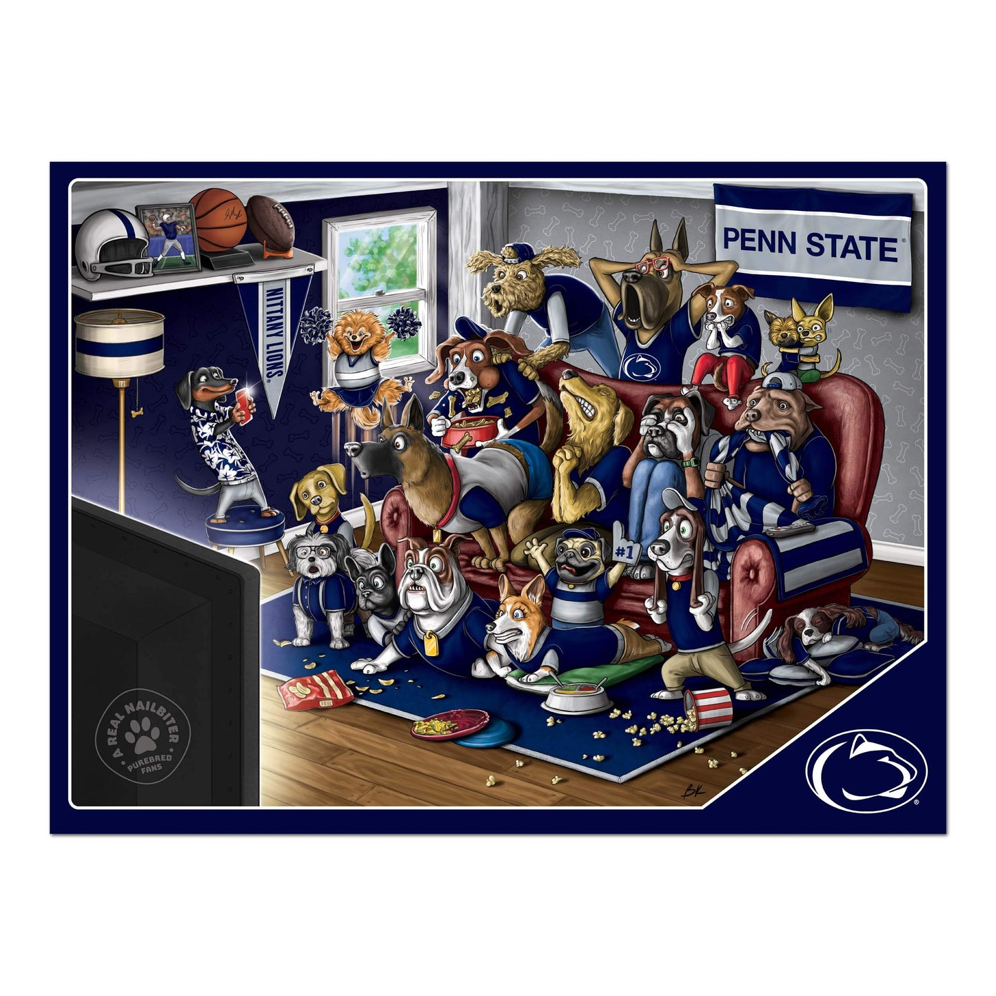 Youthefan Ncaa Penn State Nittany Lions Purebred Fans 500Pc Puzzle - A Real Nailbiter