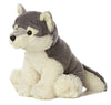 Aurora Huggable Destination Nation Wolf Stuffed Animal - Global Exploration - Learning Fun - Gray 12 Inches