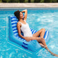 Big Joe Captain'S Float No Inflation Needed Pool Lounger, Ripple Blue Double Sided Mesh, Quick Draining Fabric, 3 Feet