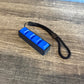 Four-Button Clicky Mechanical Switch Fidget Toy | Stim Toy, Stress Relief, Adhd (Black Base, Blue Keycaps)