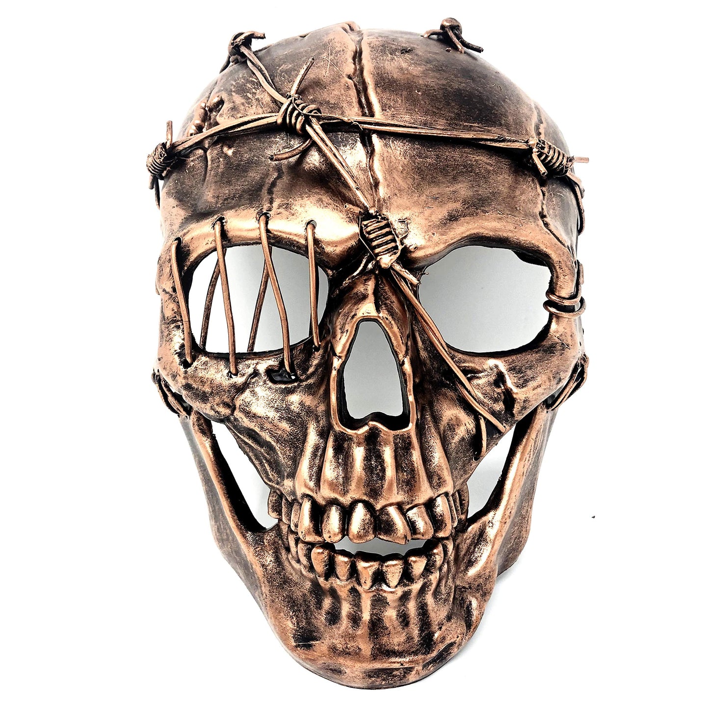 STORM BUY ] Steampunk Style Metallic Scary Horror Skeleton Mask for Halloween Costume Cosplay Party (Copper)