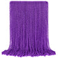 Shaoqinlin 100 Pcs Purple Mardi Gras Beads, Purple Oval Beads Necklaces 30.5'' Metallic Beaded Costume Necklaces Party Necklaces