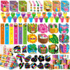 BenLouis 216Pcs Hawaiian Luau Party Favors Aloha Summer Tropical Tiki Theme School Stationery Set Bulk for Kids Beach Pool Birth
