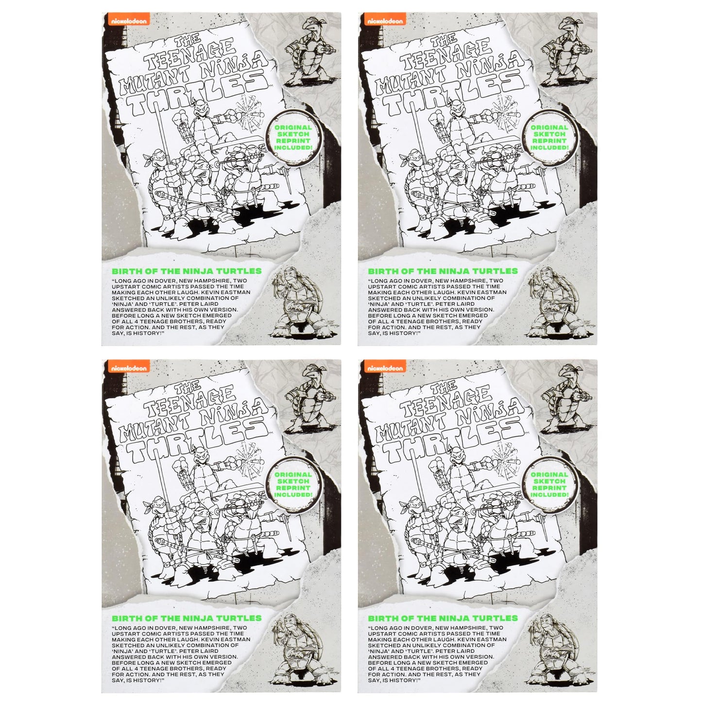 Teenage Mutant Ninja Turtles Original Sketch Collector Figure, Model 80993, Multi-Color, Includes Comic Book, Plastic Material