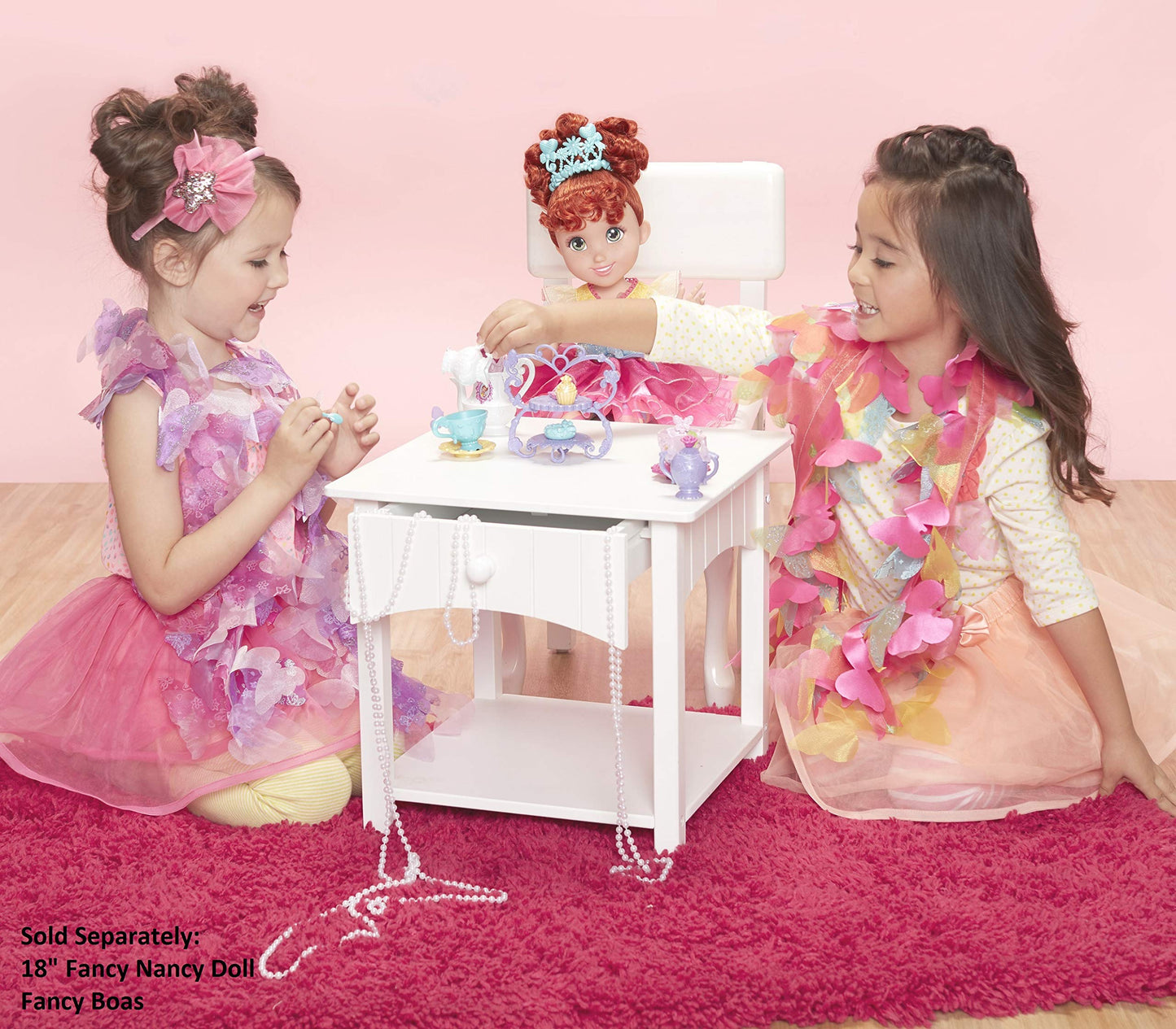 Fancy Nancy Doll-sized Tea Set, 13-Pieces, Multi-color, Medium, Plastic, Model 77415