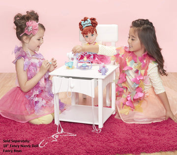 Fancy Nancy Doll-sized Tea Set, 13-Pieces, Multi-color, Medium, Plastic, Model 77415