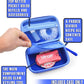 CASEMATIX Blue Travel Case for Hair Jewel Kits and Nail Glam Accessories - CASE ONLY for Diamond Applicator Set and Hair Gems