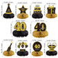 Gexolenu 10Pcs 40Th Birthday Decorations Honeycomb Centerpieces, Gold & Black, For 40 Fabulous Birthday Party