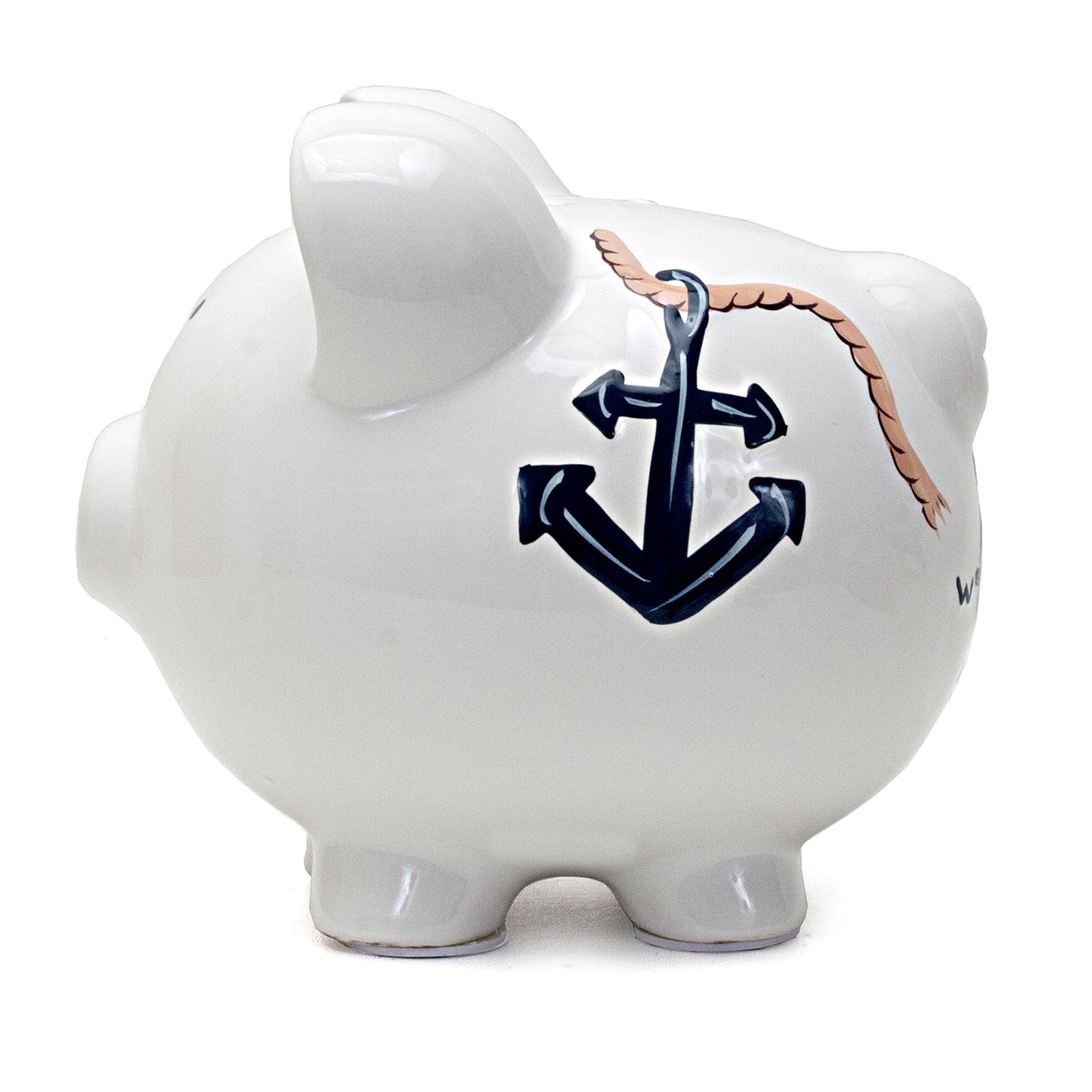 Child To Cherish Ceramic Piggy Bank For Boys (Nautical Design)