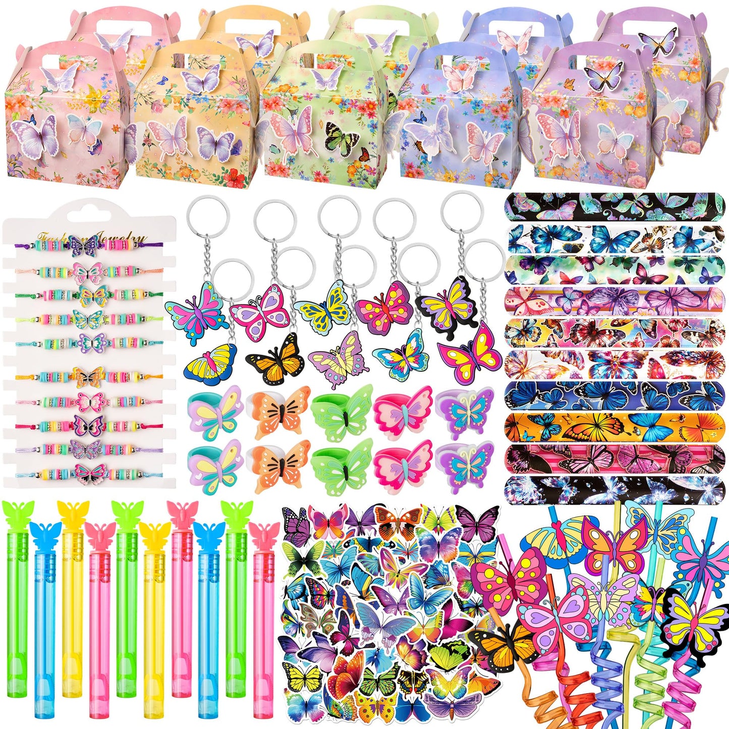 DMIGHT Butterfly Party Favors Fairy Birthday Party Supplies for Girls Kid Toy Gift Prize Goodie Bag Stuffer Butterfly Decoration