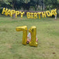 SHUNTAI 71st Birthday Decorations - Gold Jumbo 71 Foil Mylar Balloons with Happy Birthday Banner for Men Women, Model SHUNTAI-N71