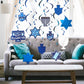 The Dreidel Company Hanukkah Swirl Decorations, Includes 12 Swirls with Foil Hanukkah Cutouts 24 and Swirls Alone Hang 18 (Singl