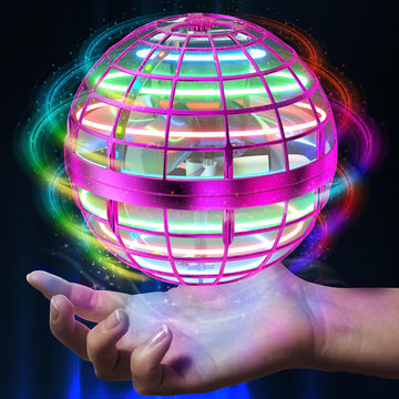 Amerfist 2023 Flying Orb Ball Toy,Cosmic Globe Boomerang Hover Ball Galactic Fidget Spinner, Hand Drone Orbit, Cool Toys Gift For 6 7 8 9 10+ Year Old Boys Girls Teens Outdoor Toys(Pink)