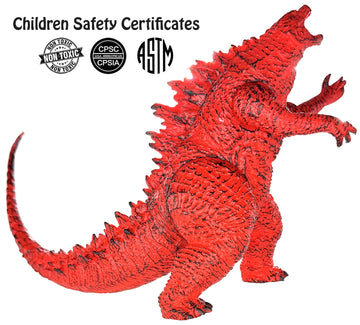 Twcare Fire Godzilla Vs. Kong 2021 Toy Burning Action Figure: Flaming King Of The Monsters, Movie Series Movable Joints Soft Vinyl, Travel Bag
