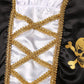 Bordazor Pirate Costume For Girls Pirate Cosplay Dress Up Set For Halloween (7-9 Years)