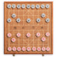 Yellow Mountain Imports Xiangqi Set - Folding Rosewood Veneer Board (16.3") & Acrylic Pieces, Brown
