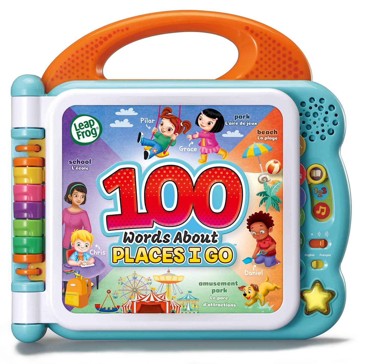 Leapfrog 100 Words About Places I Go Learning Book, Pre School Book For Kids, Musical Learning Toy With Objects And People, Educ