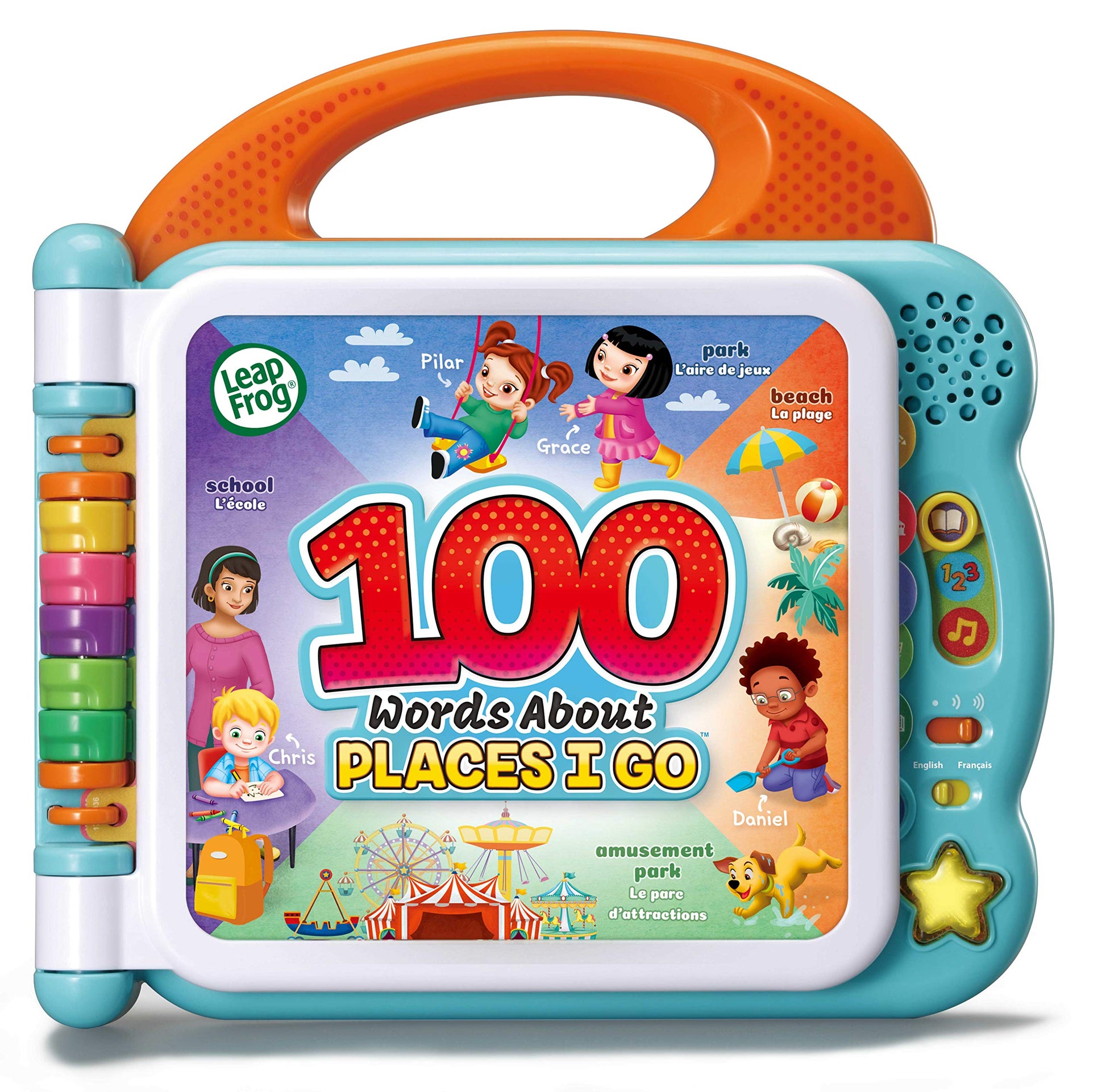 Leapfrog 100 Words About Places I Go Learning Book, Pre School Book For Kids, Musical Learning Toy With Objects And People, Educ