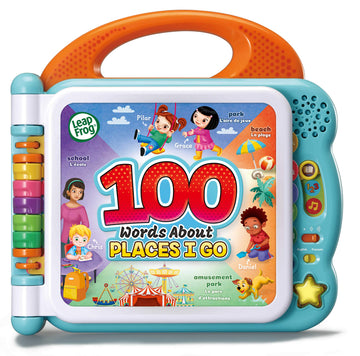 Leapfrog 100 Words About Places I Go Learning Book, Pre School Book For Kids, Musical Learning Toy With Objects And People, Educ