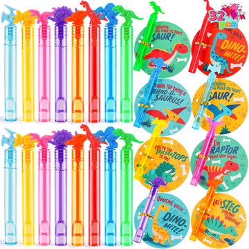 Joyin 32 Packs Valentine'S Day Gift Cards With Mini Bubble Wands For Kids, Valentine'S Party Favor, Valentine'S Classroom Exchan