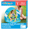 SwimSchool Baby Splash Play Mat with Adjustable Canopy - Inflatable Play Pool for Babies & Infants with Backrest - Includes Baby