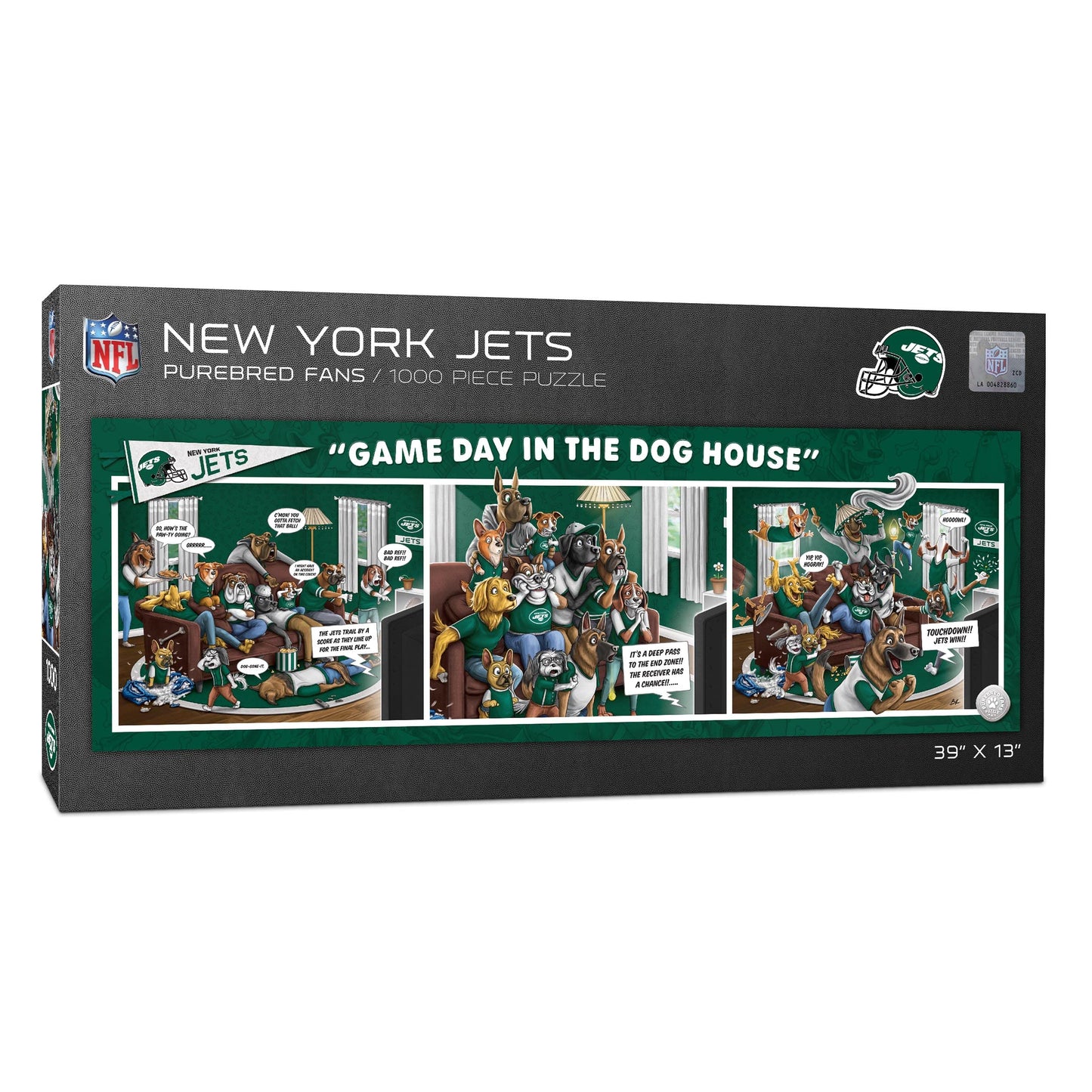 YouTheFan NFL New York Jets 1000pc Puzzle - Cardboard, Team Colors, Model 2506258, One Size