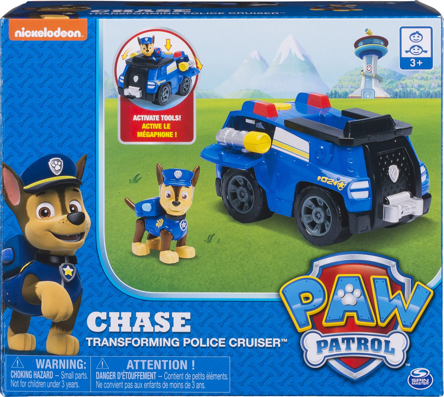 Paw Patrol Chase'S Transforming Police Cruiser With Flip-Open Megaphone, For Ages 3 And Up