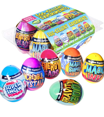 Be Amazing! Toys Egg-Cellent Experiment - 6 Pack Science Experiments For Children- Egg-Shaped Activity Kit For Boys And Girls - Easter Party Favor Or Basket Stuffer - Stem For Kids 8+