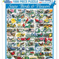 White Mountain Puzzles 1000 Piece Jigsaw Puzzle - State Birds and Flowers - Multiple Colors - Model 140A - Paper Material
