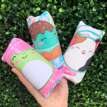 Top Trenz Squishmallows Flippin' Cute Reversible Water Wiggler, Sensory Plush Water Snake With Winston The Owl & Lola The Unicor