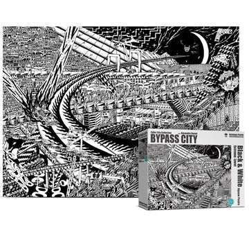Antelope - 1000 Piece Puzzle For Adults, Cyber City Black & White Metropolitan Jigsaw Puzzles 1000 Pieces Hell Difficulty, High Resolution, Matte Finish, Smooth Edging, No Dust Puzzle