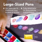 Mozart Supplies Professional Watercolor Paint Set - 6 Jewel Vibrant Colors - Light Weight And Portable Travel Watercolor Set - P