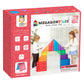 Megagontiles 162Pcs Premium Magnetic Tiles,Magnet Tiles,Stem Authenticated,Mega Magnet Tiles Set,Magnetic Blocks,Magnetic Toys,Magnetic Building Blocks,Magnetic Tile Toy,Boys Girls Age 3 4 5 6 7 8