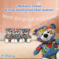 PLUSHOLOGY I Love New Orleans Graffiti Teddy Bear Eco Friendly Stuffed Animal; Cuddly Soft Velboa Plush Animal for Kids 3 Years Old to mature-themeds; Child-Safe Embroidered Eyes (10 Tall When Seated)