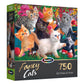 RoseArt 750 Piece Jigsaw Puzzle - Fancy Cats Kittens at Play, Multi Color, Paper, Model 1089ZZB