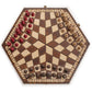 Husaria Wooden Three-Player Chess Game Set - 21 Inches - With Foldable Board, Handcrafted Playing Pieces, And Felt-Lined Storage