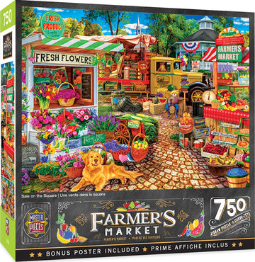 Masterpieces 750 Piece Jigsaw Puzzle For Adults And Family - Sale On The Square - 18'X24'