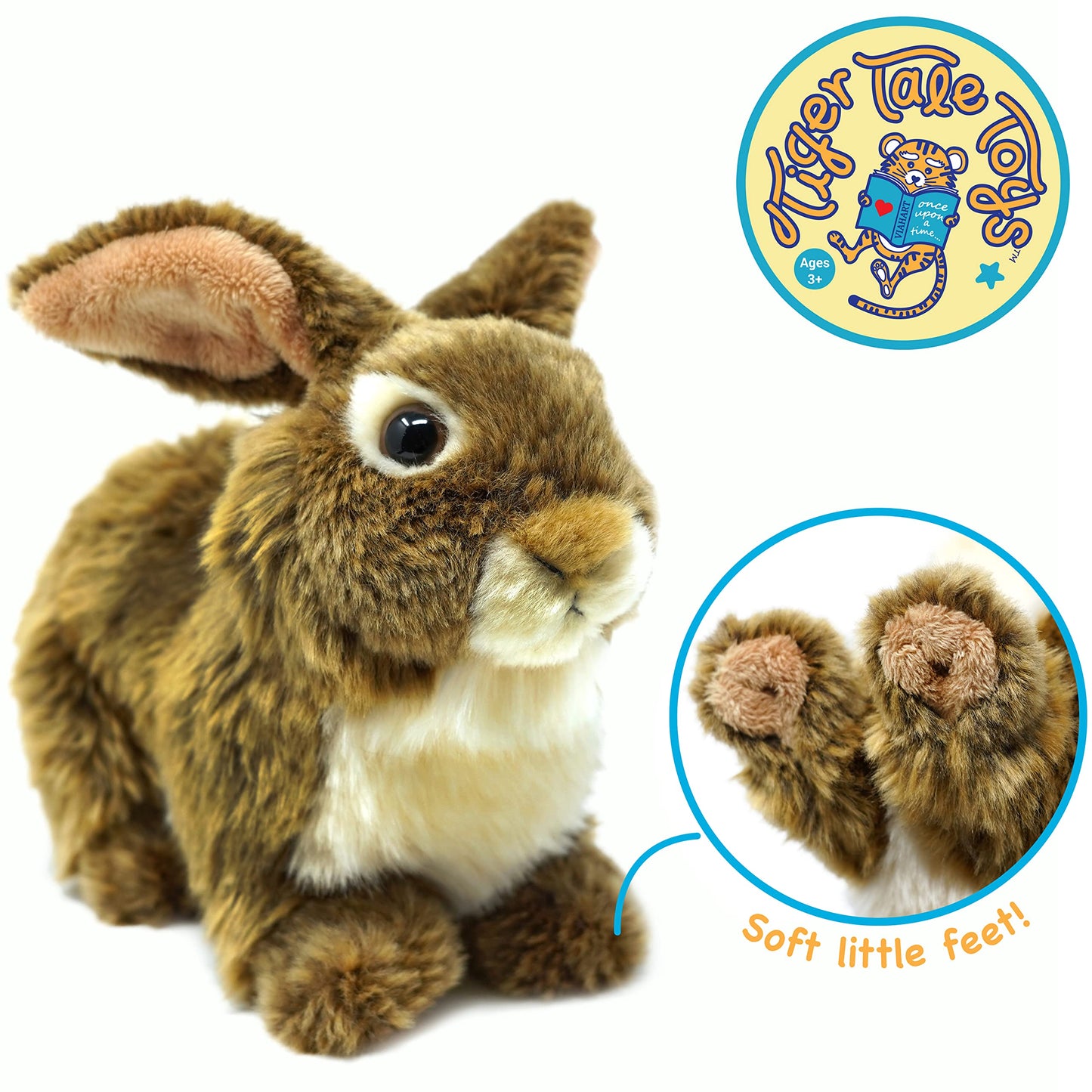 Tigerhart Brigid The Brown Rabbit - 10 Inch Stuffed Animal Plush Bunny
