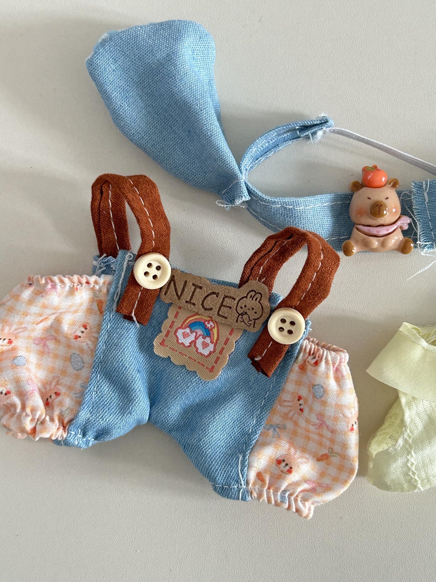 Clothes for Doll Accessories  Handcrafted 15cm-17cm for La bu Doll  enhanced Knitted Sweater for Dolls Outfit with Accessories  Cute Clothes for Dolls Dress up Unique Style(Blue)